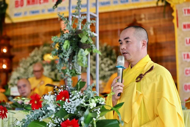 Đại đức Thích Minh Giáo, Trưởng ban Tổ chức phát biểu khai mạc