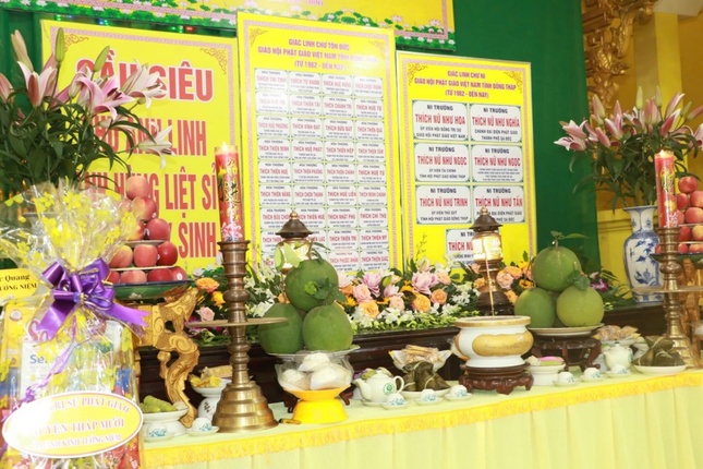 Hương án chư vị tiền bối hữu công Phật giáo tỉnh Đồng Tháp viên tịch qua các thời kỳ