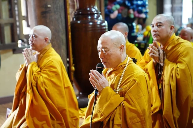 Hòa thượng Thích Bảo Nghiêm tại lễ Tự tứ