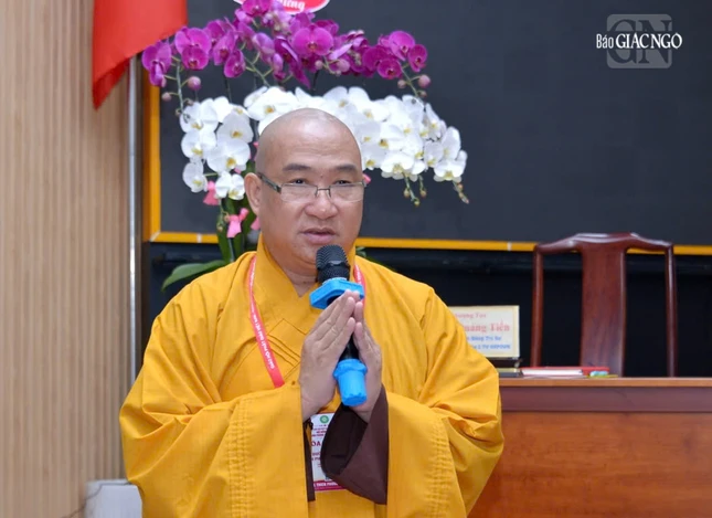 Thượng tọa Thích Phước Nguyên, Trưởng ban Tổ chức phát biểu khai mạc Thượng tọa Thích Phước Nguyên, Trưởng ban Tổ chức phát biểu khai mạc