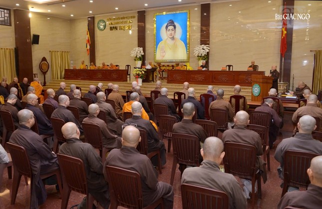 Buổi họp mở rộng của Ban Trị sự GHPGVN TP.HCM tại Việt Nam Quốc Tự, vào sáng nay, 14-12-2024