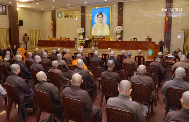 Buổi họp mở rộng của Ban Trị sự GHPGVN TP.HCM tại Việt Nam Quốc Tự, vào sáng nay, 14-12-2024