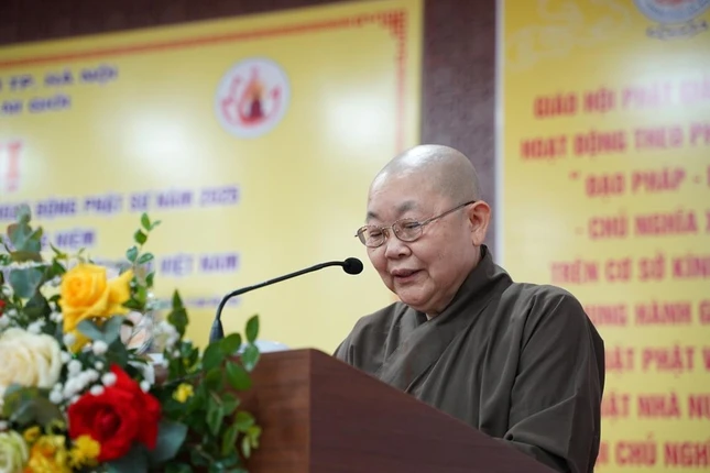 Ni trưởng Thích Đàm Thành phát biểu khai mạc