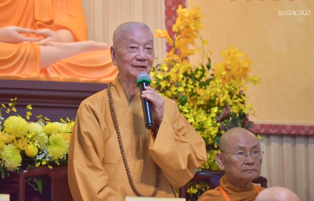 Đức Pháp chủ GHPGVN ban đạo từ tại Hội nghị Thường niên kỳ 4 - Khóa IX GHPGVN