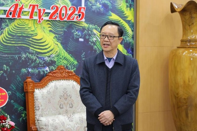 Ông Thào Hồng Sơn phát biểu chào mừng phái đoàn Ban Trị sự tỉnh Hà Giang Ông Thào Hồng Sơn phát biểu chào mừng phái đoàn Ban Trị sự tỉnh Hà Giang