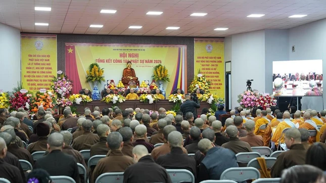 Quang cảnh hội nghị tổng kết của Phật giáo TP.Hà Nội