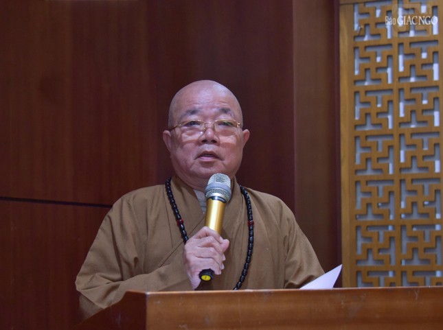 Hòa thượng Thích Thiện Hảo phát biểu cảm tạ