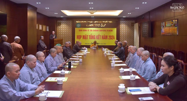 Quang cảnh buổi họp mặt tổng kết Phật sự năm 2024