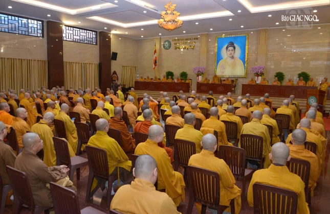 Hội nghị mở rộng của Ban Trị sự GHPGVN TP.HCM vào sáng nay, 13-1-2025, tại Việt Nam Quốc Tự