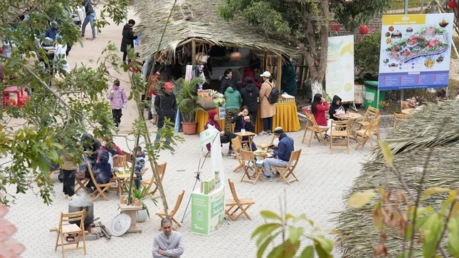 Hội Xuân xanh an lạc với nhiều gian hàng để thư giãn, vui chơi