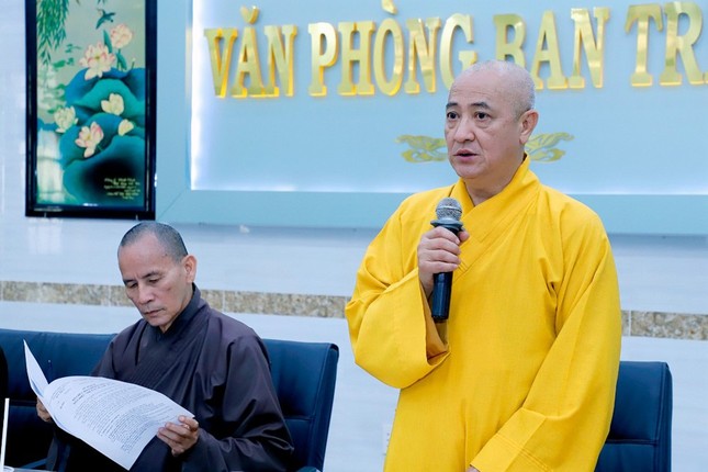 Hòa thượng Thích Huệ Thông trình dự thảo tổ chức Đại giới đàn Trí Tấn