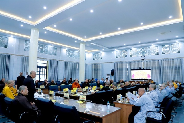 Buổi họp kiểm tra tiến độ chuẩn bị tổ chức Đại giới đàn Trí Tấn Buổi họp kiểm tra tiến độ chuẩn bị tổ chức Đại giới đàn Trí Tấn