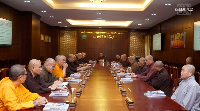 Ban Thường trực Ban Trị sự TP.HCM họp triển khai, thảo luận về kế hoạch tổ chức Đại lễ Phật đản, An cư kiết hạ Phật lịch 2569