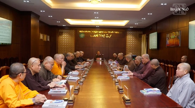 Ban Thường trực Ban Trị sự TP.HCM họp triển khai, thảo luận về kế hoạch tổ chức Đại lễ Phật đản, An cư kiết hạ Phật lịch 2569