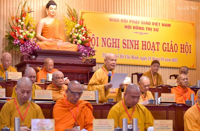 Trưởng lão Hòa thượng Thích Thiện Nhơn phát biểu khai mạc Trưởng lão Hòa thượng Thích Thiện Nhơn phát biểu khai mạc