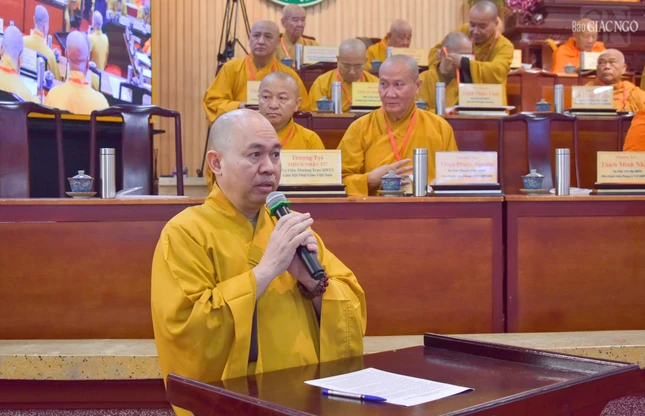 Thượng tọa Thích Đức Thiện báo cáo một số hoạt động Phật sự trọng tâm Quý I năm 2025 Thượng tọa Thích Đức Thiện báo cáo một số hoạt động Phật sự trọng tâm Quý I năm 2025