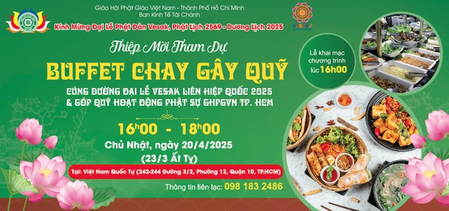 Vé chương trình buffet chay lần 3 do Ban Kinh tế - Tài chánh TP.HCM tổ chức