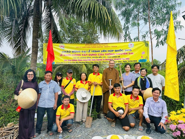 Khởi công xây dựng cầu Tường Nguyên 546 tại tỉnh Long An - Ảnh: TN