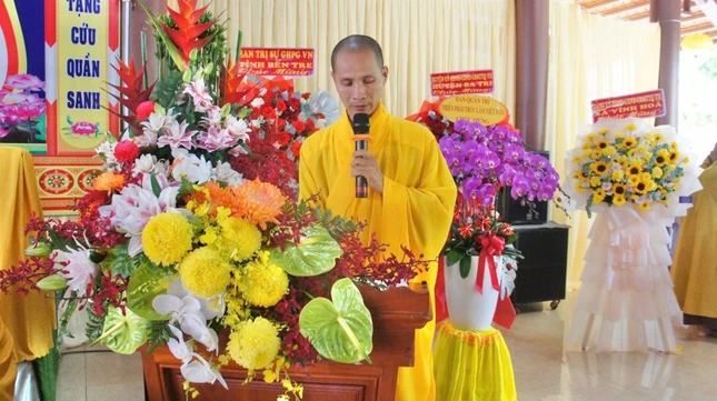 Thượng tọa Thích Minh Tâm phát biểu khai mạc