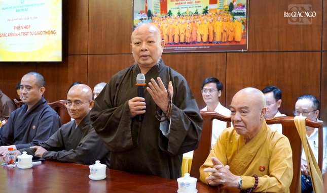 Hòa thượng Thích Lệ Trang, Trưởng ban Trị sự TP.HCM cảm ơn các cơ quan