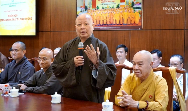 Hòa thượng Thích Lệ Trang, Trưởng ban Trị sự TP.HCM cảm ơn các cơ quan