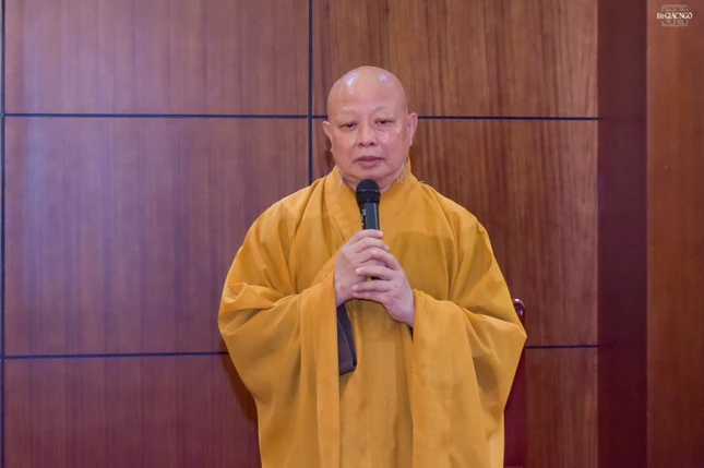 Hòa thượng Thích Lệ Trang đáp từ tại buổi tiếp phái đoàn Tổng giáo phận TP.HCM