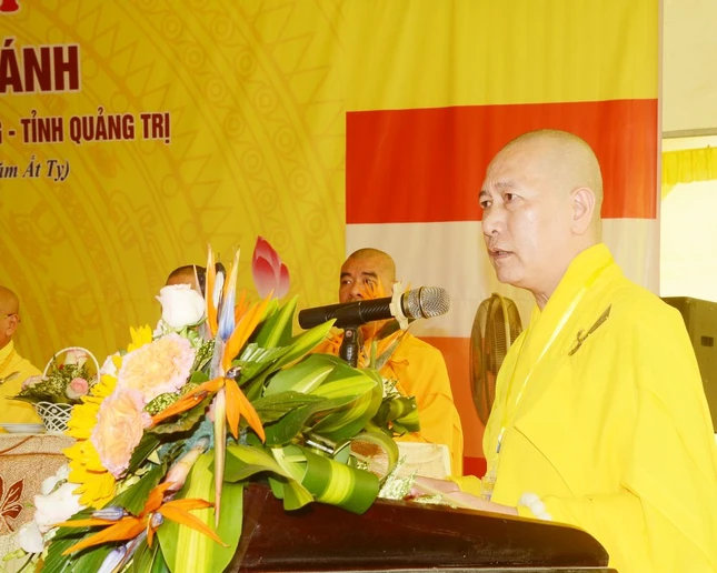 Thượng tọa Thích Từ Nguyện phát biểu khai mạc