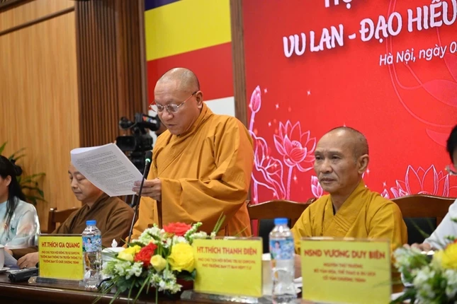 Hòa thượng Thích Gia Quang, Trưởng ban Tổ chức phát biểu khai mạc