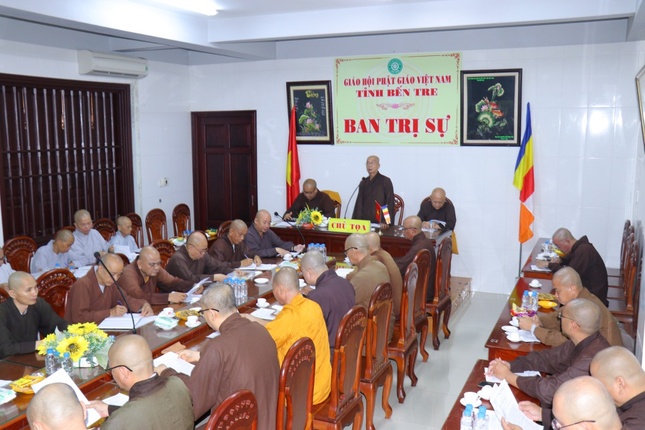 Quang cảnh buổi họp của Ban Trị sự tỉnh