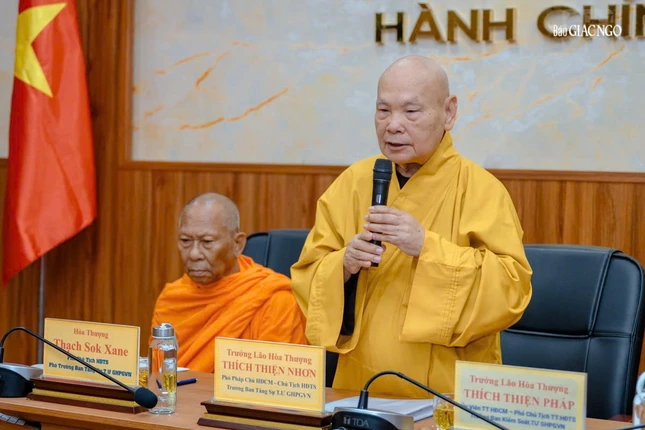 Trưởng lão Hòa thượng Thích Thiện Nhơn phát biểu khai mạc