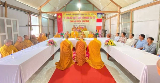 Quang cảnh lễ bổ nhiệm trụ trì chùa Phước Trường