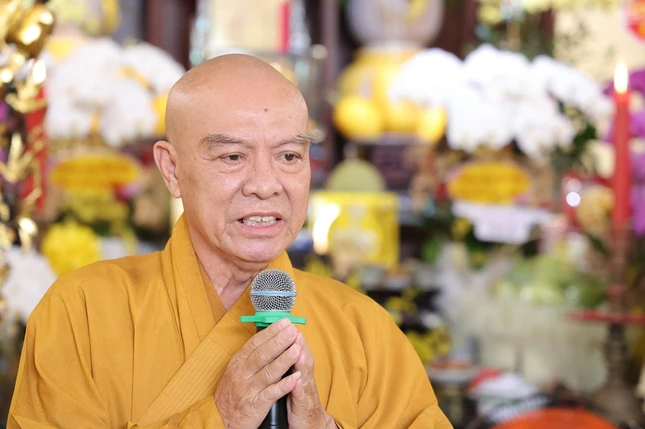 Hòa thượng Thích Nhựt Hỷ đạo từ tại buổi lễ Hòa thượng Thích Nhựt Hỷ đạo từ tại buổi lễ