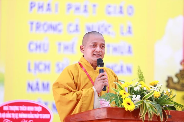 Đại đức Thích Lệ Duyên, Trưởng ban Tổ chức phát biểu khai mạc