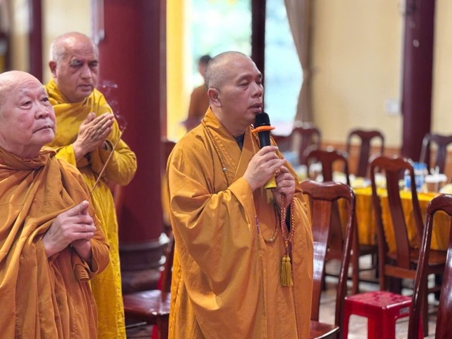 Thượng tọa Thích Thích Tâm Mãn, Trưởng ban Trị sự tỉnh tại trường hạ tịnh xá Ngọc Phúc