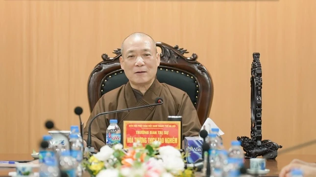 Hòa thượng Thích Bảo Nghiêm chủ trì buổi họp