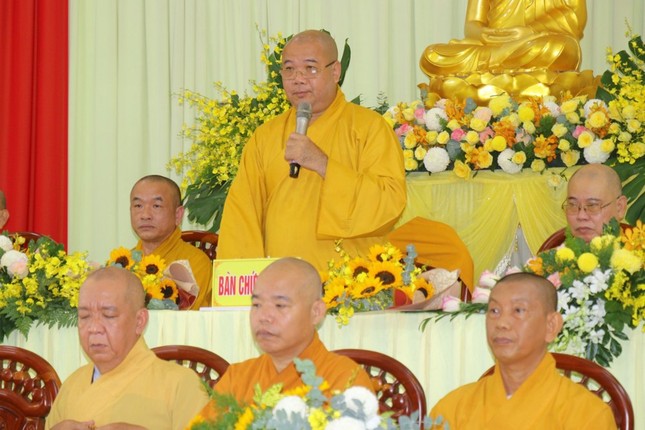 Thượng tọa Thích Trí Thọ phát biểu