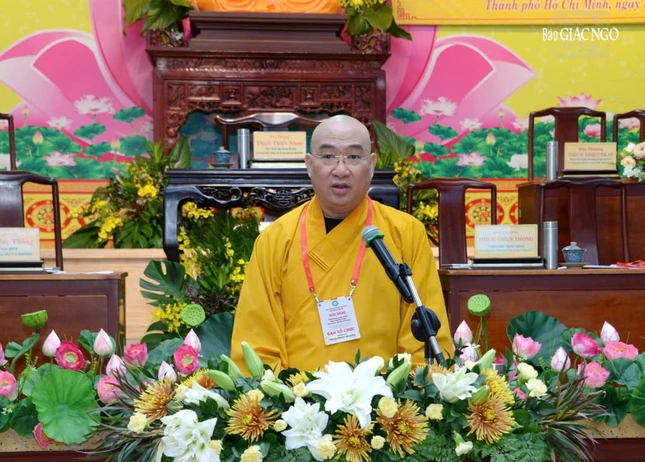 Thượng tọa Thích Phước Nguyên triển khai về thời gian tổ chức Đại hội đại biểu Phật giáo tỉnh, thành phố nhiệm kỳ 2026-2031