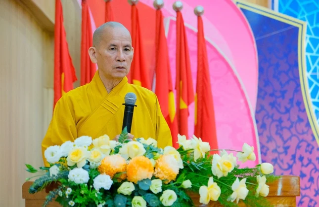 Hòa thượng Thích Thiện Thống phát biểu khai mạc