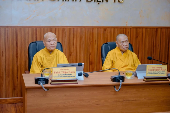 Chư vị Trưởng lão Hòa thượng trong Ban Chỉ đạo Đại hội