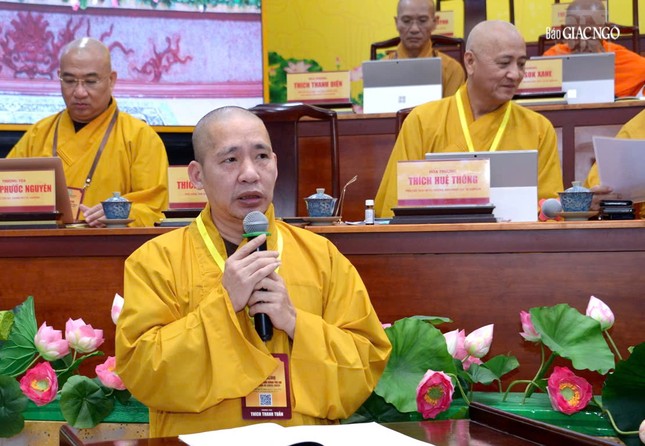 Thượng tọa Thích Thanh Tuấn trình bày Đề án Đại hội đại biểu Phật giáo toàn quốc lần X, nhiệm kỳ 2026-2031 của GHPGVN