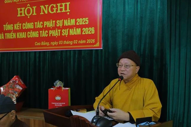 Hòa thượng Thích Gia Quang phát biểu khai mạc