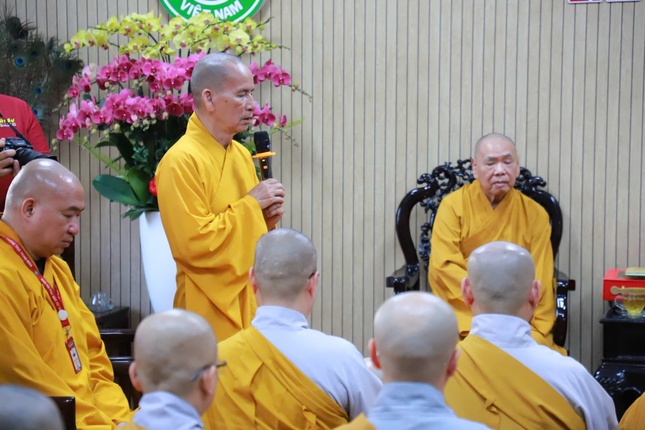 Hòa thượng Thích Thiện Thống, Phó Chủ tịch Hội đồng Trị sự đại lao Trưởng lão Hòa thượng Thích Thiện Pháp đáp từ