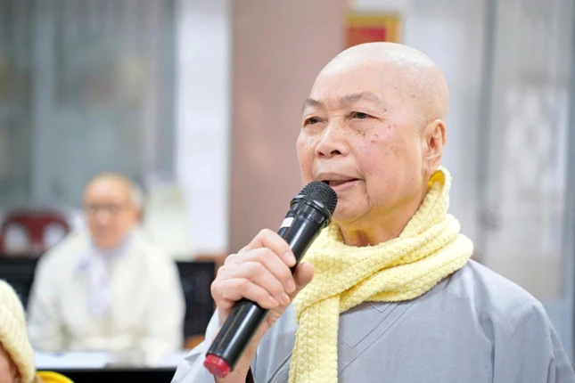 Ni trưởng Thích nữ Như Phú, Trưởng ban Tổ chức Đại lễ phát biểu