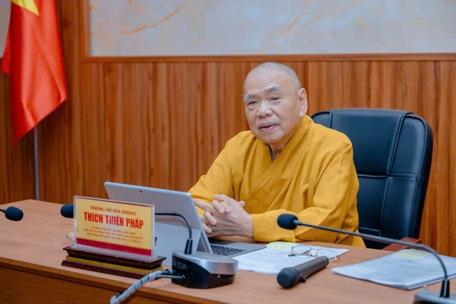 Trưởng lão Hòa thượng Thích Thiện Pháp chủ trì buổi họp