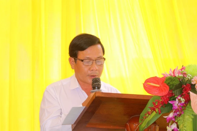 Ông Phạm Văn Nung phát biểu tại buổi lễ