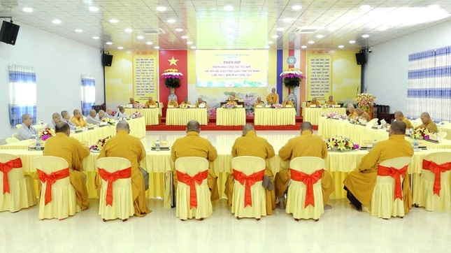 Quang cảnh buổi họp của Ban Trị sự tỉnh Tây Ninh