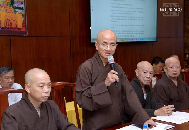 Thượng tọa Thích Thiện Quý thông tin một số việc liên quan an ninh, trật tự, giao thông của đại hội