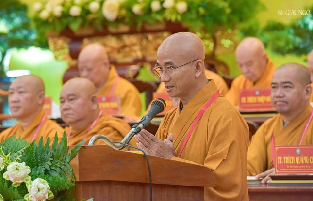 Thượng tọa Thích Thiện Quý trình chương trình dự thảo hoạt động Phật sự nhiệm kỳ 2026-2031