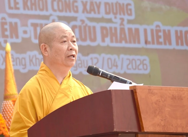 Hòa thượng Thích Thọ Lạc, Trưởng ban Tổ chức phát biểu khai mạc