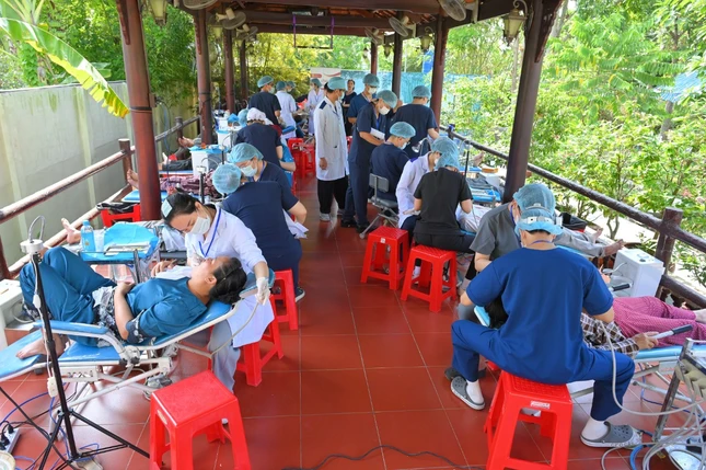 Y bác sĩ tận tình thăm khám bệnh